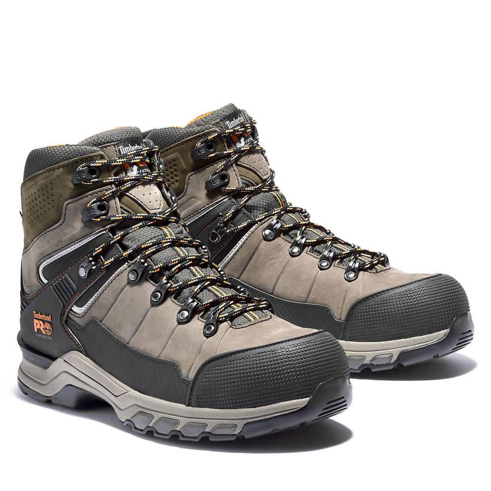 Bocanci De Muncă Timberland Barbati Masline Verzi/Negrii - Pro® Hypercharge Trd Waterproof Composite